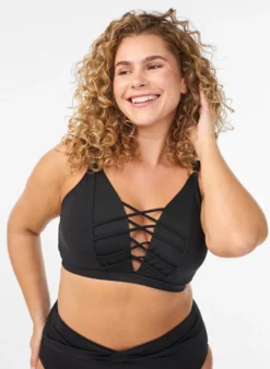 Bikini-Top mit Bänderdetail