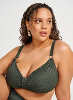 Bikini Top mit strukturiertem Mesh und herausnehmbarer Polsterung