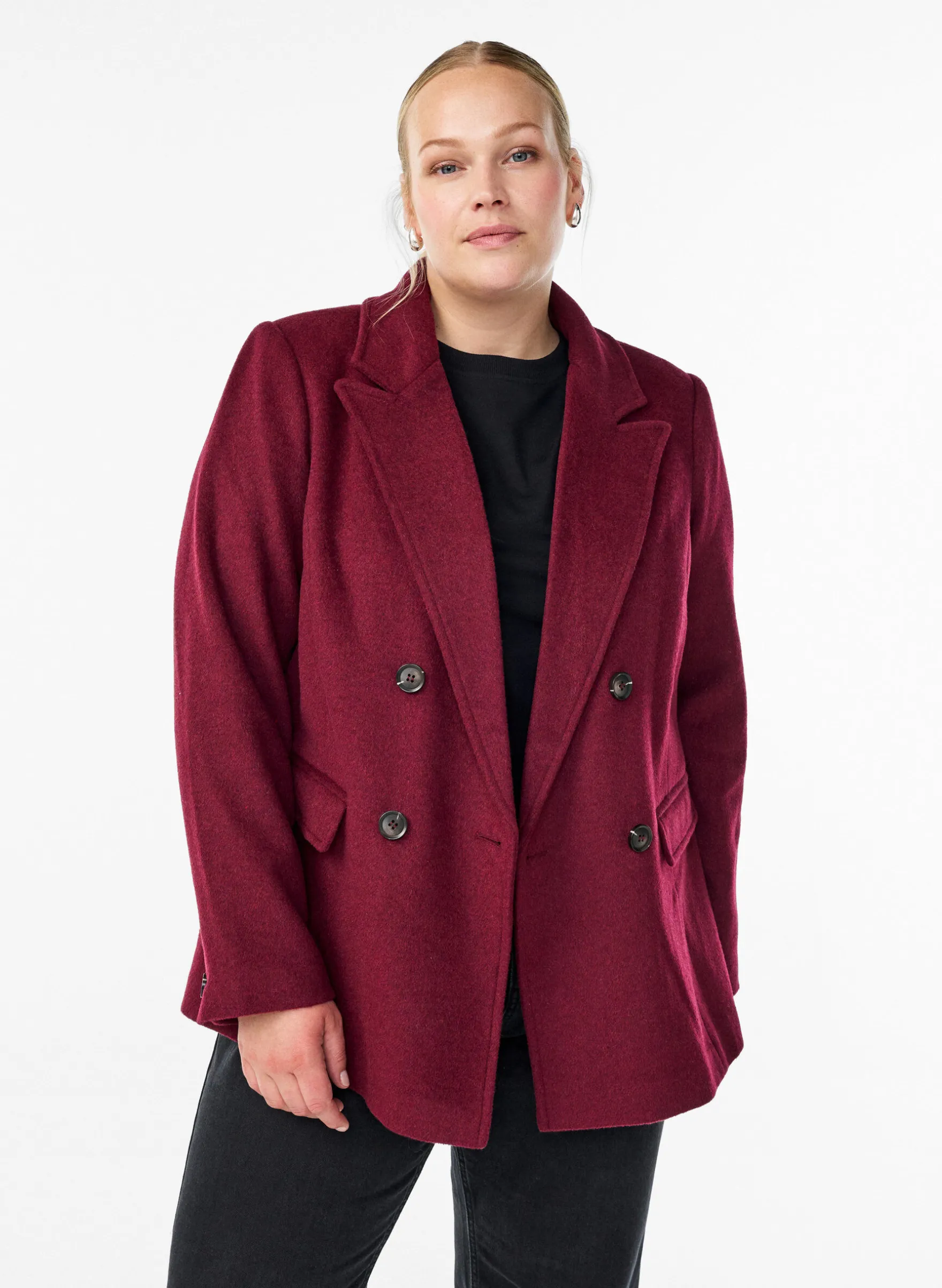 Blazer mit zweireihiger Knopfleiste und klassischen Revers