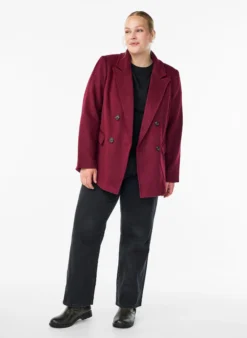 Blazer mit zweireihiger Knopfleiste und klassischen Revers