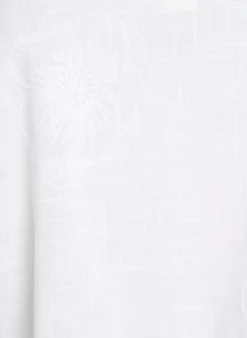 Bluse aus Baumwolle mit gestickten Details und 3/4-Ärmeln
