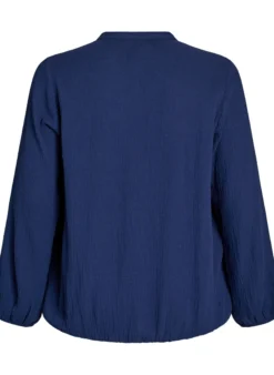 Bluse aus Baumwoll-Musselin mit bestickten Details