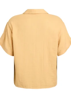 Bluse aus Baumwoll-Musselin mit kurzen Ärmeln