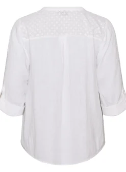 Bluse aus Baumwollmusselin mit Lochstickerei