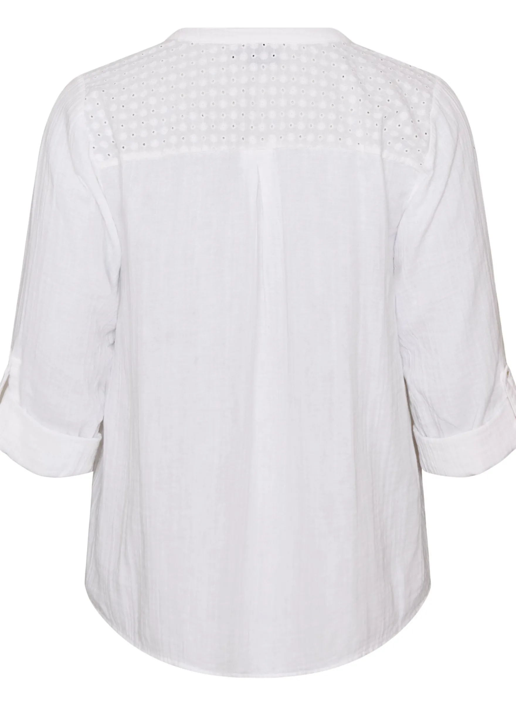 Bluse aus Baumwollmusselin mit Lochstickerei