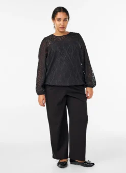 Bluse aus Chiffon mit Strukturmuster
