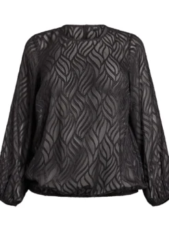 Bluse aus Chiffon mit Strukturmuster