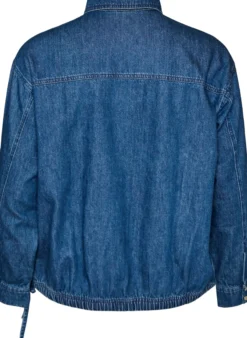 Bluse aus Denim mit Balloon-Fit