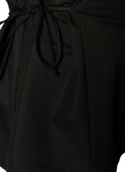 Bluse aus einer Baumwollmischung mit V-Ausschnitt und Bindeband