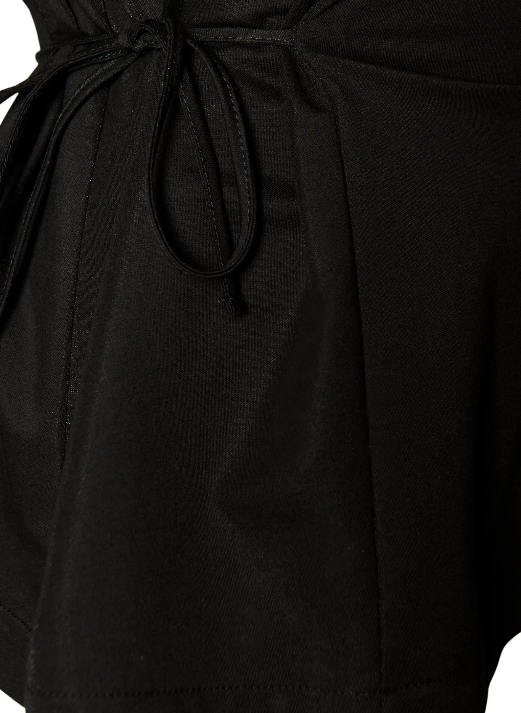 Bluse aus einer Baumwollmischung mit V-Ausschnitt und Bindeband
