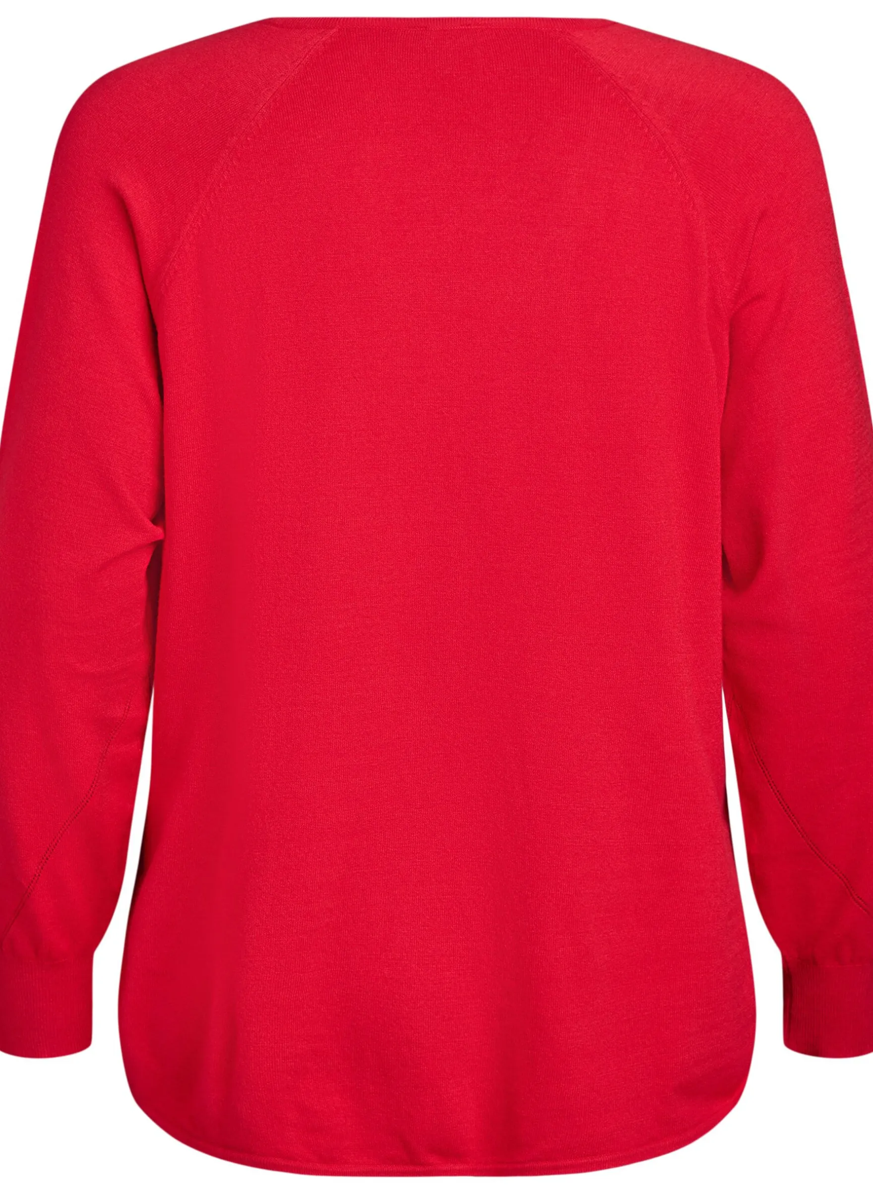 Bluse aus Feinstrick mit V-Ausschnitt und Detail auf der Vorderseite
