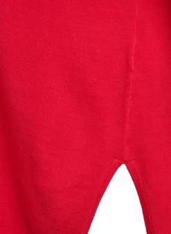 Bluse aus Feinstrick mit V-Ausschnitt und Detail auf der Vorderseite