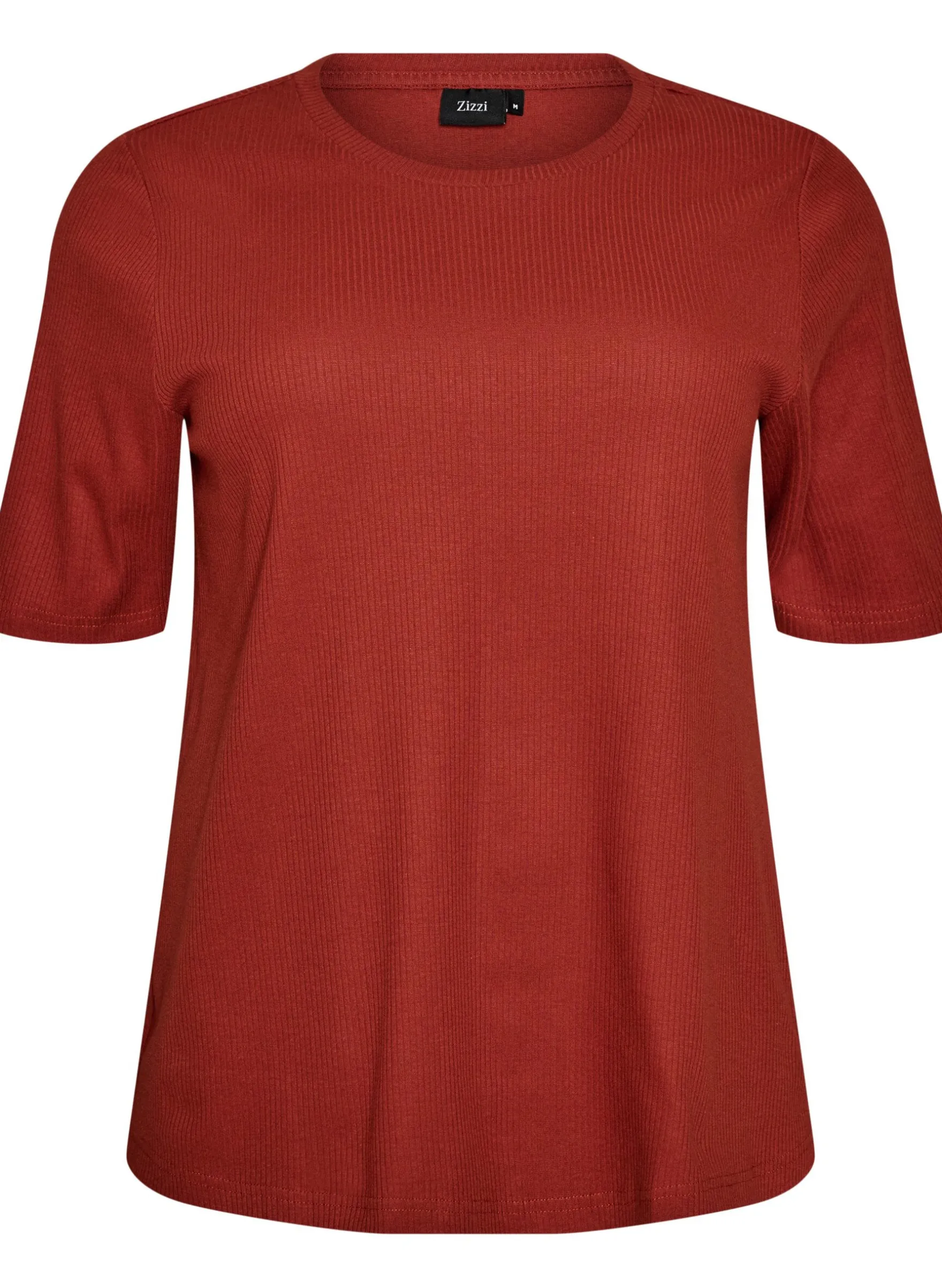 Bluse aus geripptem Jersey mit kurzen Ärmeln