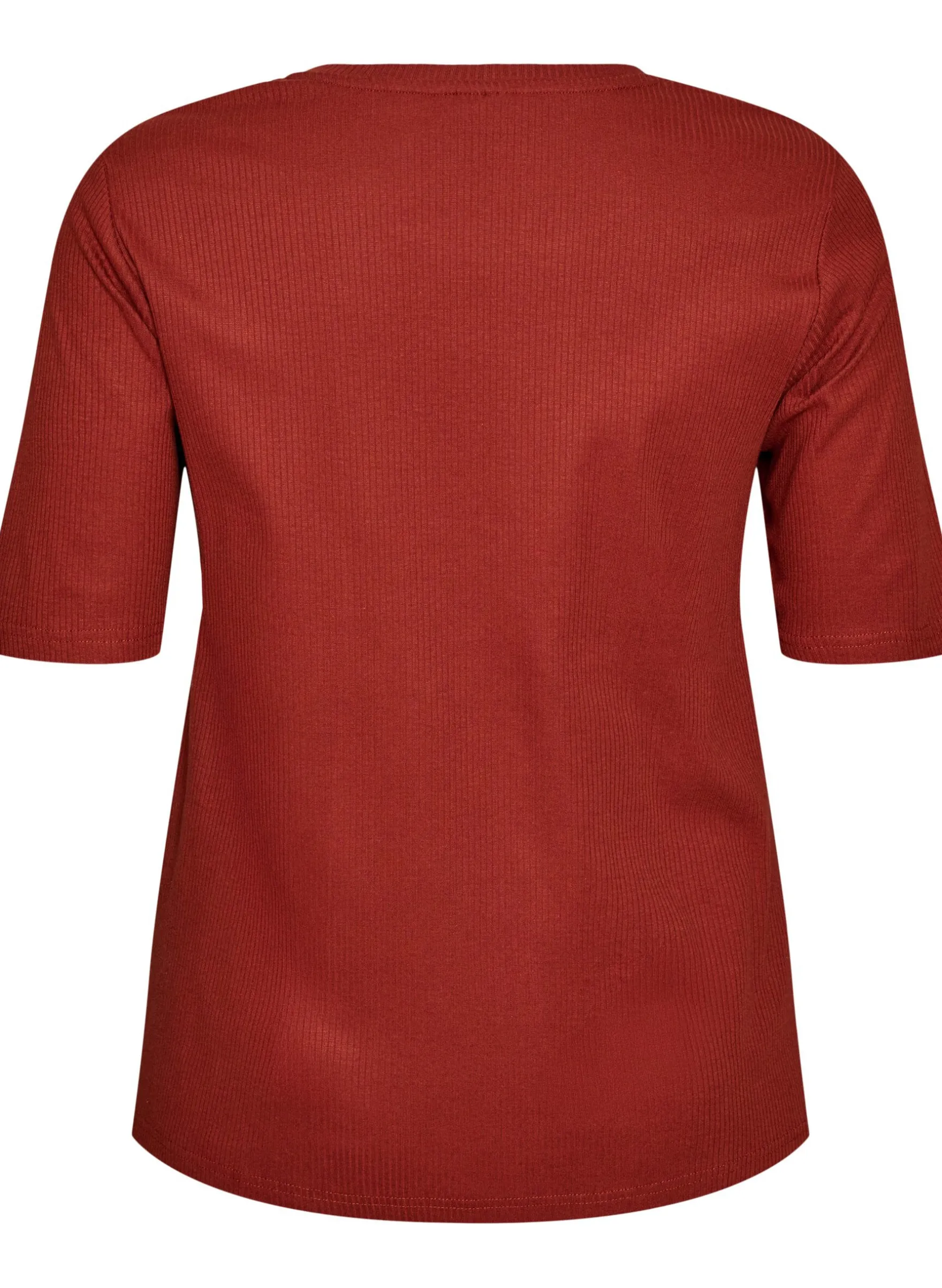 Bluse aus geripptem Jersey mit kurzen Ärmeln