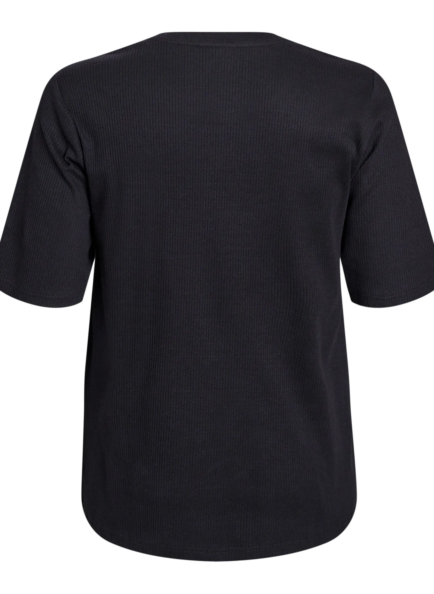 Bluse aus geripptem Jersey mit kurzen Ärmeln