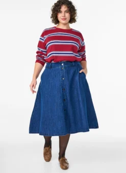 Bluse aus Jersey mit breiten Streifen
