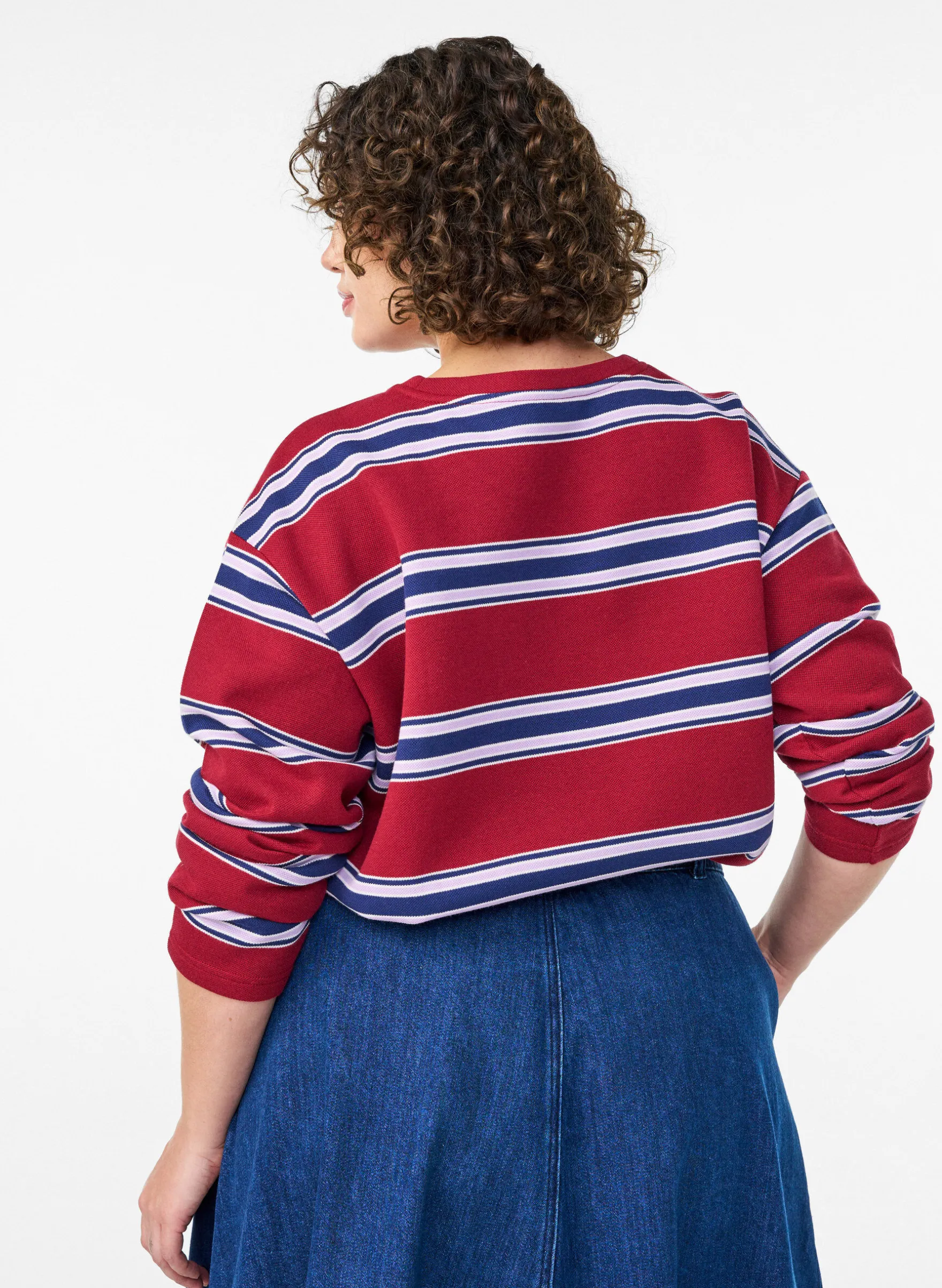 Bluse aus Jersey mit breiten Streifen