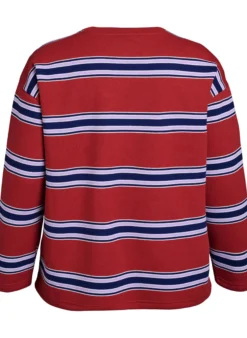 Bluse aus Jersey mit breiten Streifen