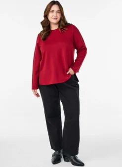 Bluse aus Jersey mit Rundhalsausschnitt