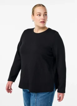 Bluse aus Jersey mit Rundhalsausschnitt