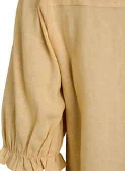Bluse aus Leinen und Viskose mit 1/2-Ärmeln