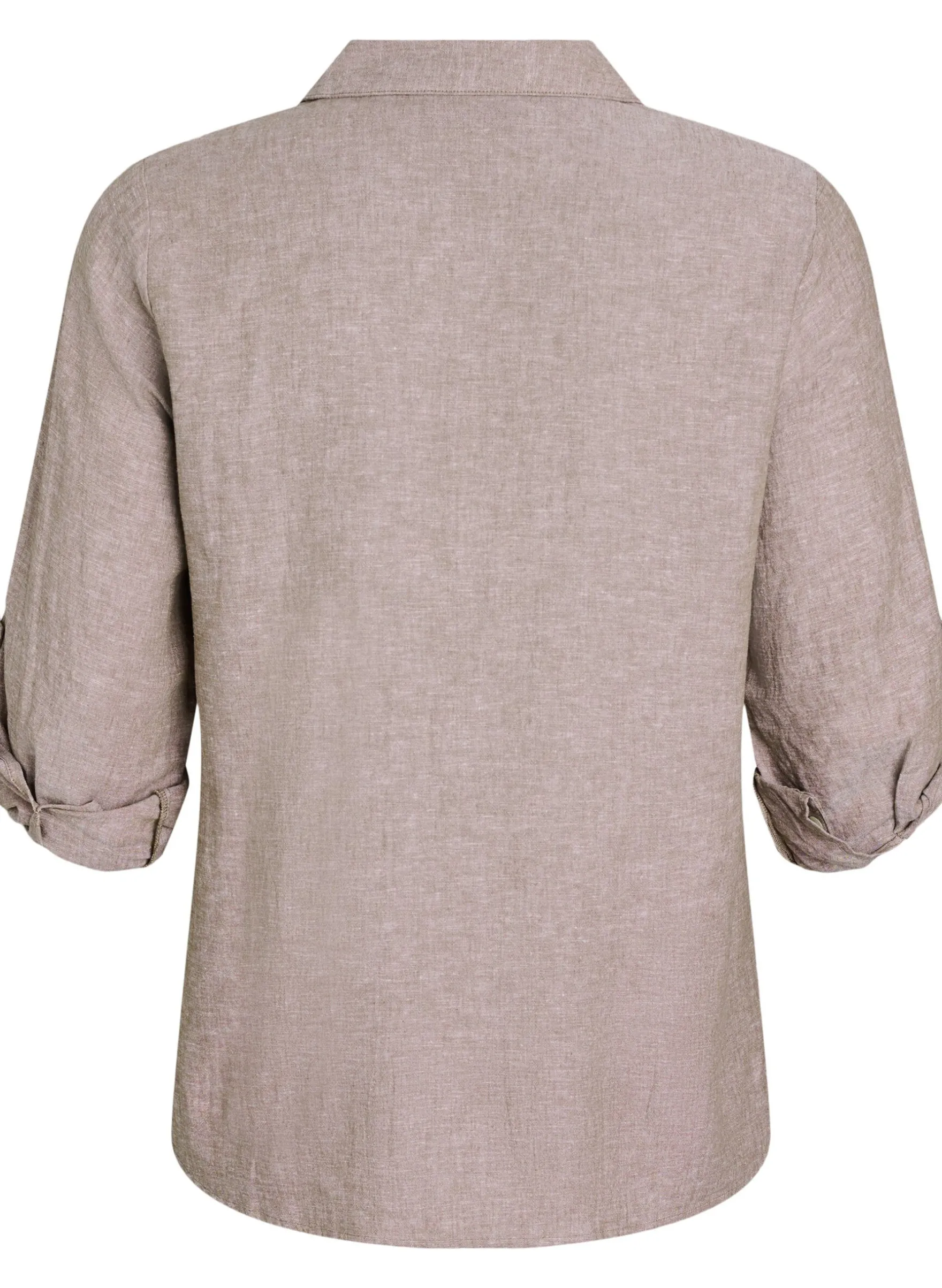 Bluse aus Leinen und Viskose mit 3/4-Ärmeln