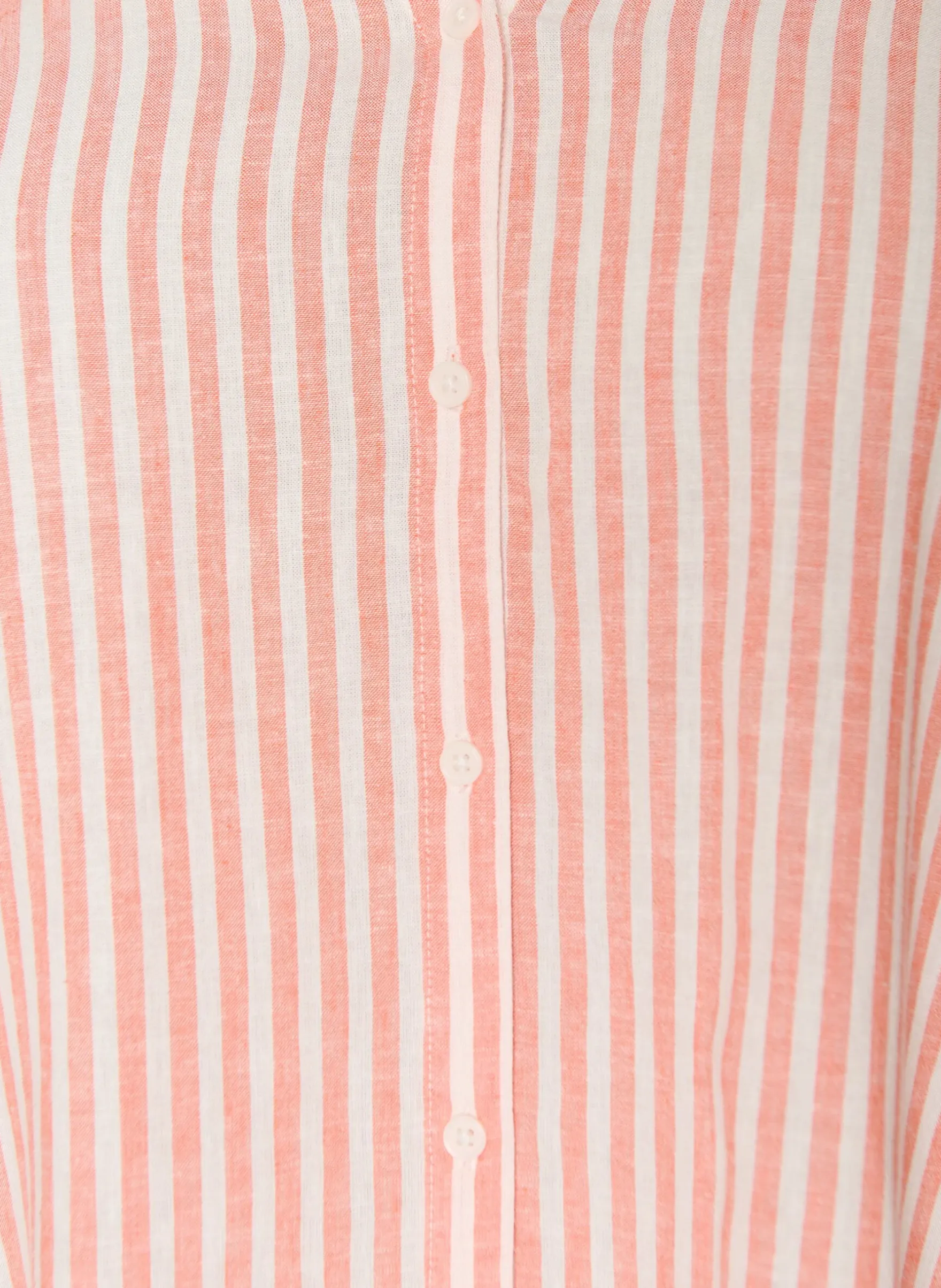 Bluse aus Leinen und Viskose mit V-Ausschnitt