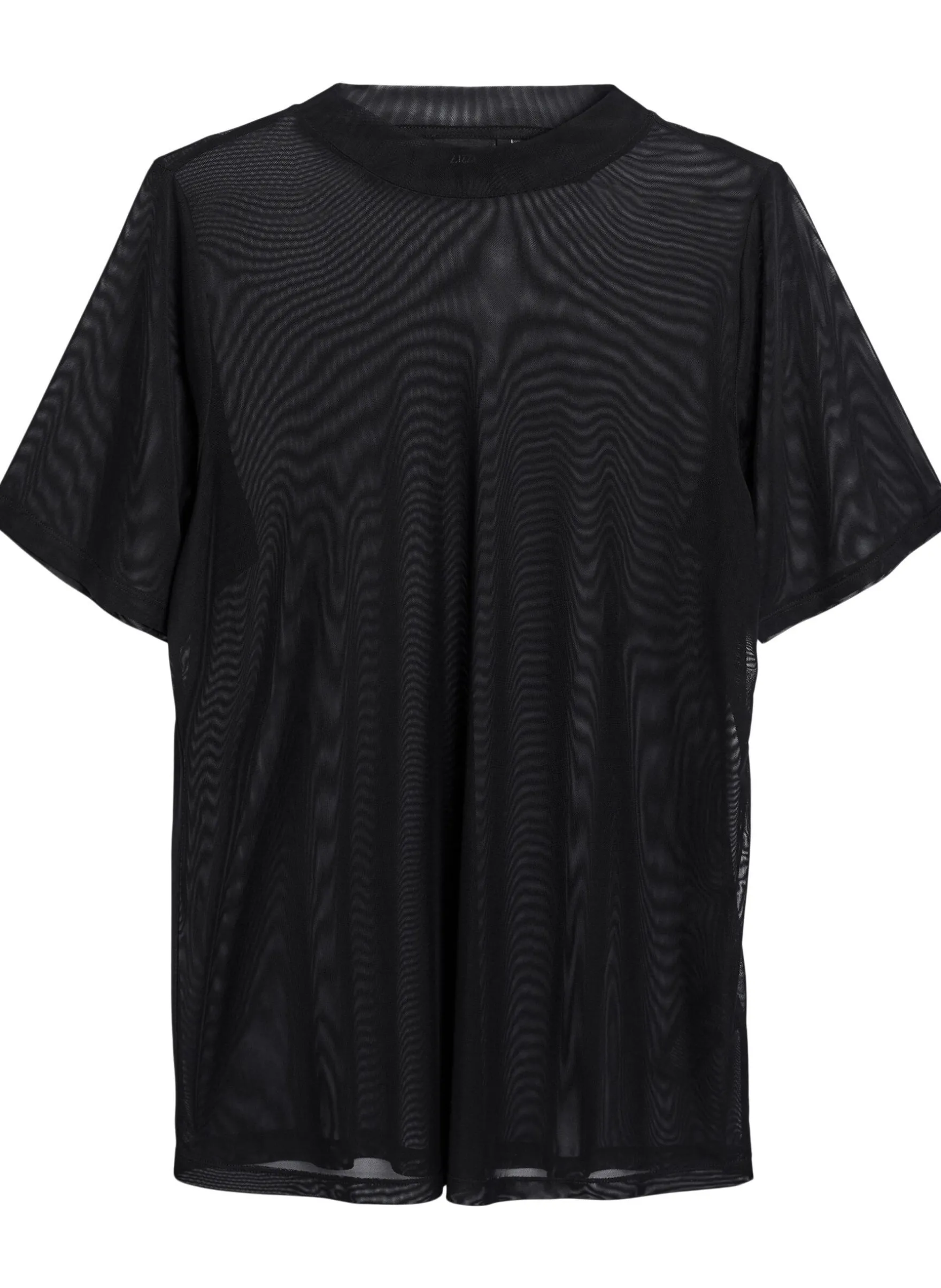 Bluse aus Mesh, mit kurzen Ärmeln
