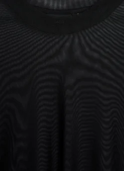 Bluse aus Mesh, mit kurzen Ärmeln