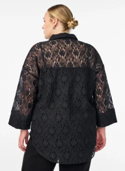 Bluse aus Spitze mit 3/4-Ärmeln