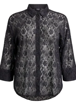 Bluse aus Spitze mit 3/4-Ärmeln