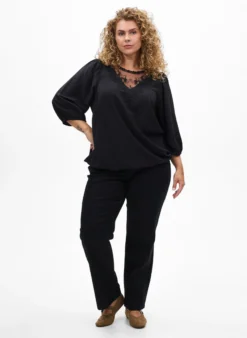 Bluse aus Spitze mit 3/4-Ärmeln