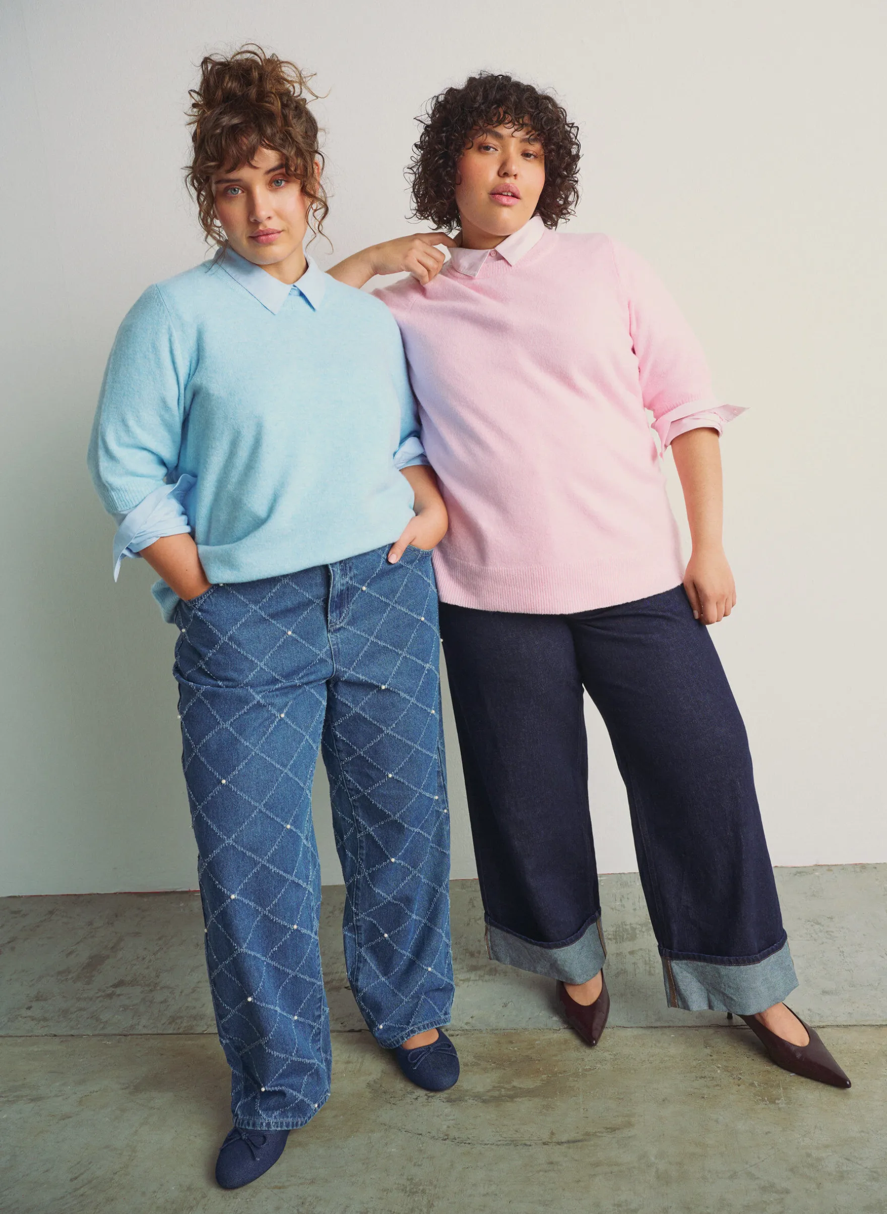 Bluse aus Strick mit kurzen Ärmeln