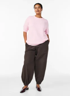 Bluse aus Strick mit kurzen Ärmeln