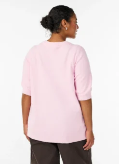 Bluse aus Strick mit kurzen Ärmeln