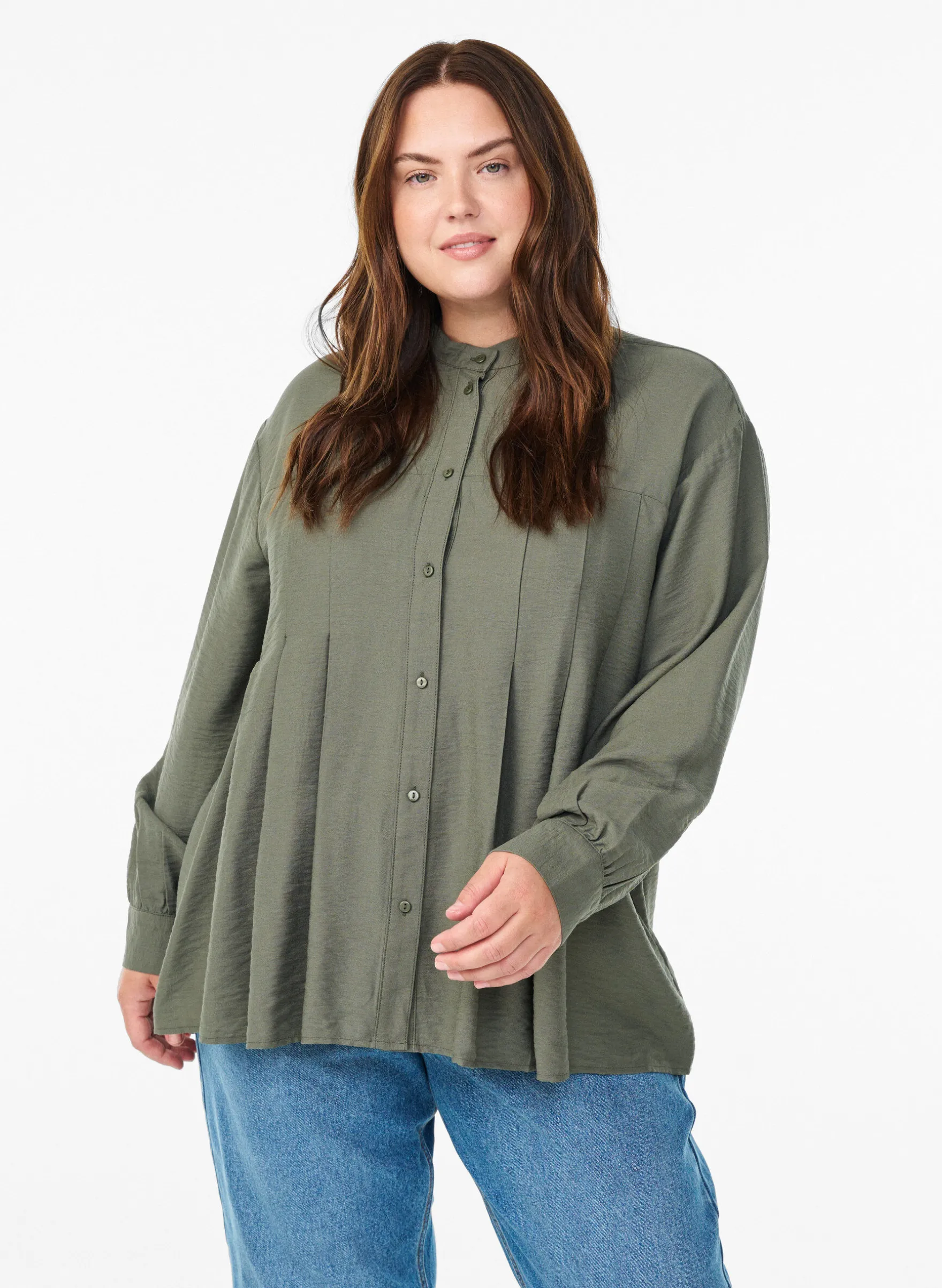 Bluse aus Viskose mit A-Linie