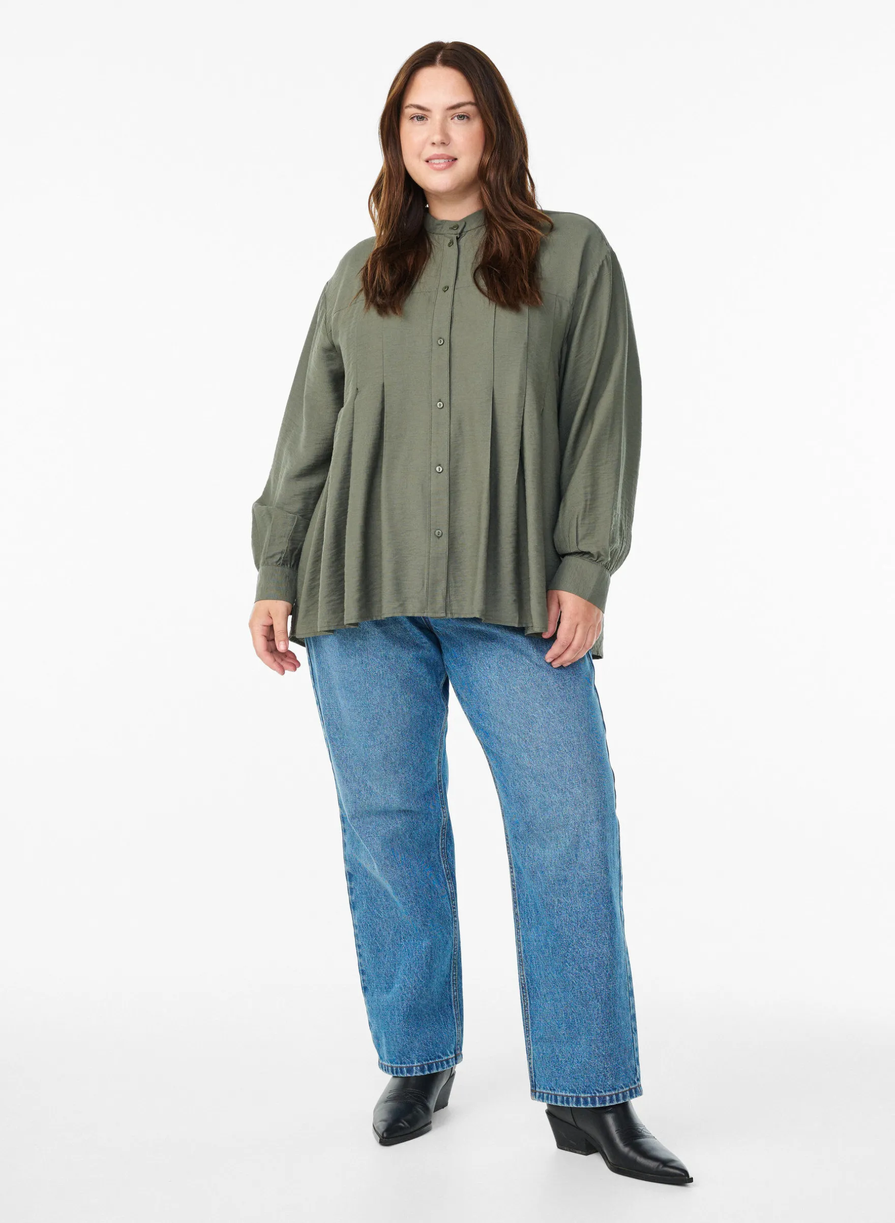 Bluse aus Viskose mit A-Linie