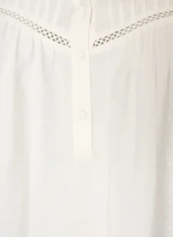 Bluse aus Viskose mit Biesen und Ballonärmeln