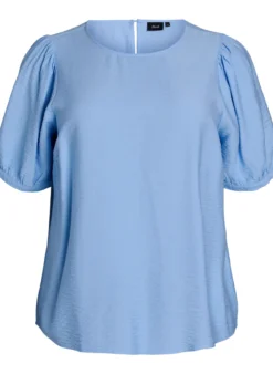 Bluse aus Viskose mit halben Ärmeln