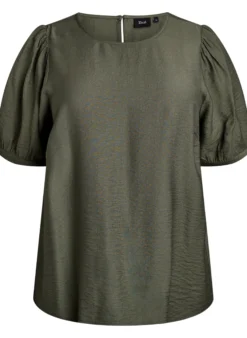 Bluse aus Viskose mit halben Ärmeln