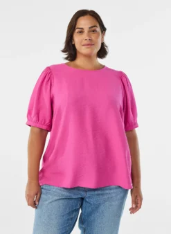 Bluse aus Viskose mit halben Ärmeln
