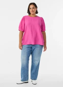 Bluse aus Viskose mit halben Ärmeln