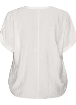 Bluse aus Viskose mit Knöpfen und Struktur