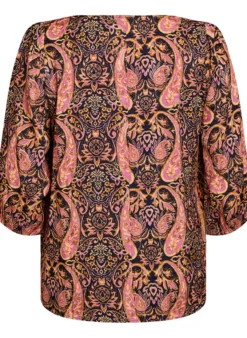 Bluse aus Viskose mit Paisleymuster und 3/4-Ärmeln