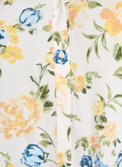 Bluse aus Viskose mit Print und Knopfverschluss