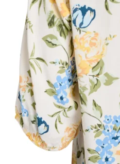Bluse aus Viskose mit Print und Knopfverschluss