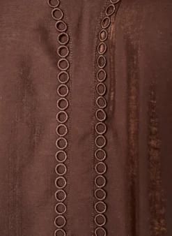 Bluse aus Viskose mit V-Ausschnitt und Zierdetails