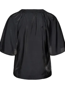 Bluse aus Viskose mit V-Ausschnitt und Zierdetails