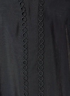 Bluse aus Viskose mit V-Ausschnitt und Zierdetails