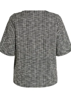 Bluse aus Webstoff mit Knopfdetail